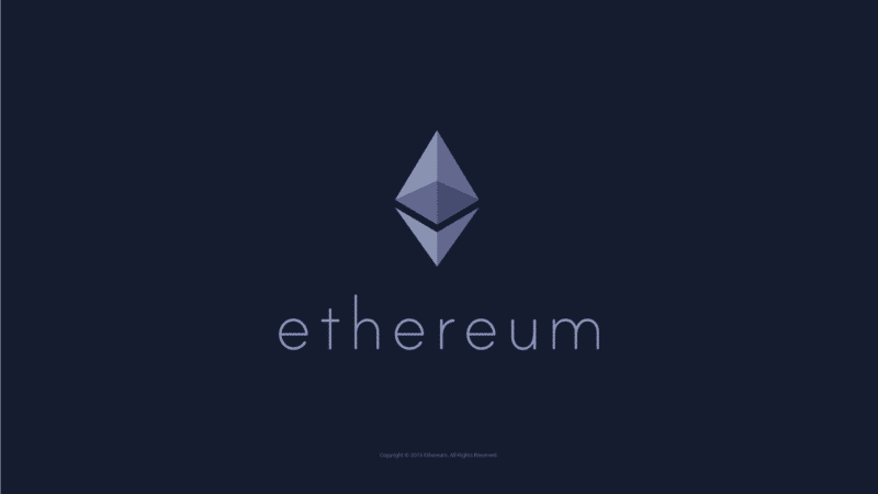 Ethereum logo with a futuristic chart displaying potential growth in 2025.