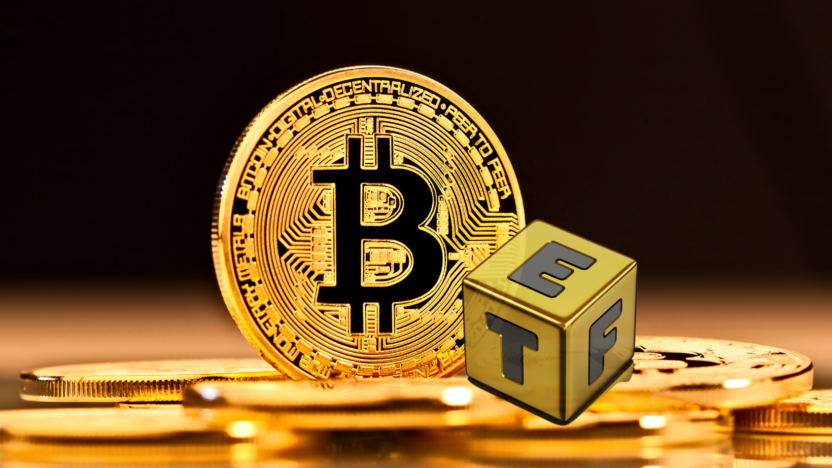 Chart showing Bitcoin ETF outflows and price movement