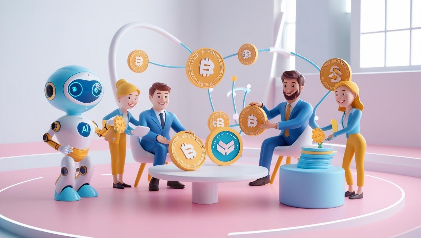 AI agent interacting with a crypto wallet interface in a DeFi environment