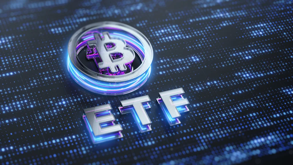 Bitcoin ETF chart showing outflows against Federal Reserve backdrop