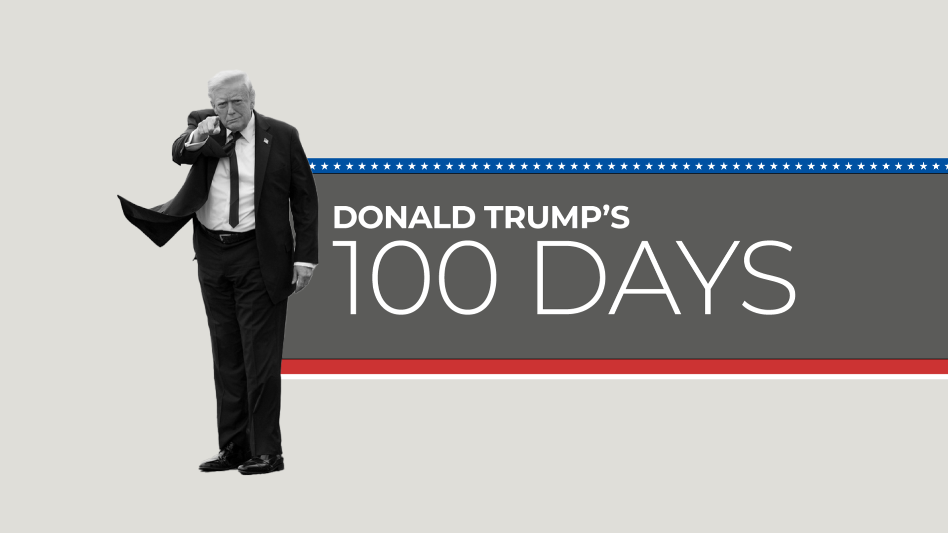 Donald Trump with crypto symbols and a political timeline