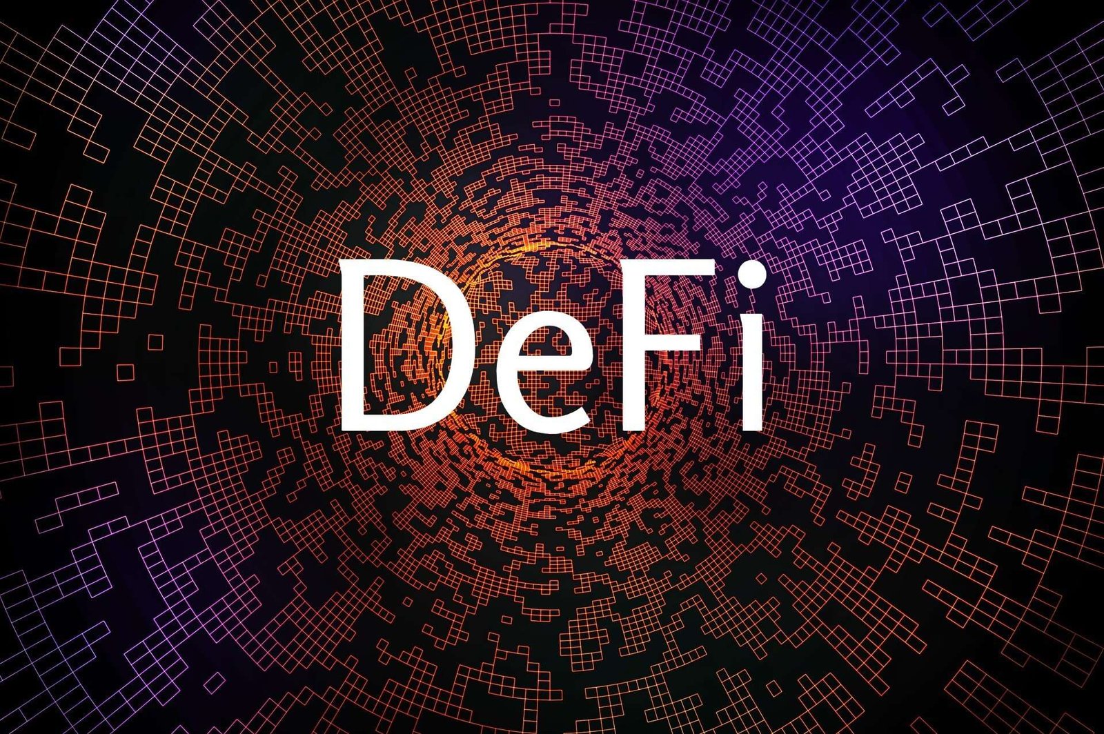 Digital tokens linked to real estate, bonds, and commodities floating over a blockchain network, symbolizing tokenized real-world assets in DeFi.
